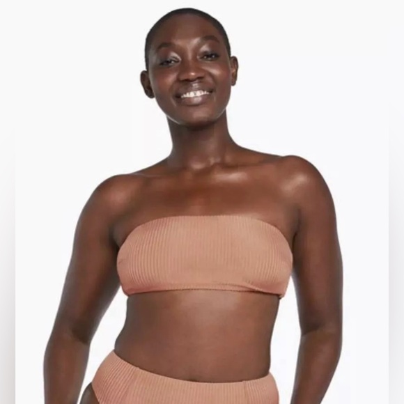 NWT VITAMIN A CONVERTIBLE SWIM TOP MILA BANDEAU BIKINI Sz 4 XS $120 - Picture 1 of 3